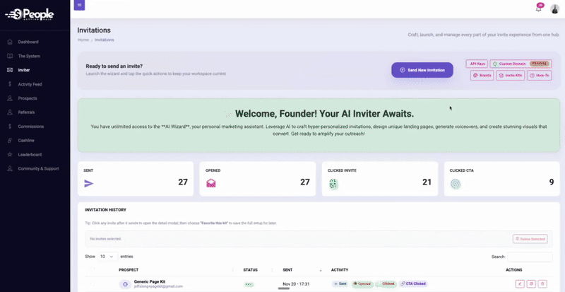 Invite kit builder preview